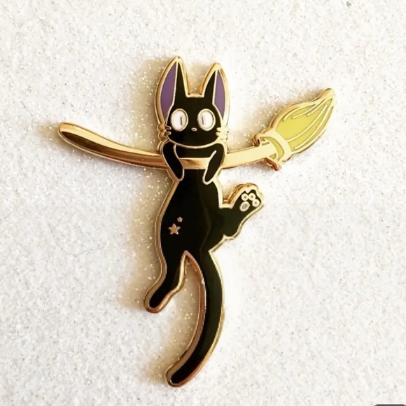 3/$15 Studio Ghibli Jiji Cat Enamel Pin Brooch - Picture 1 of 5